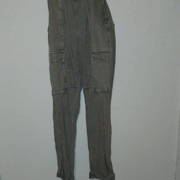 #512 FP Olive Green Utility Jumpsuit - Picture 3 of 5